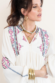 Little Soho :  Chain necklace with pendant Coin | gold - img7