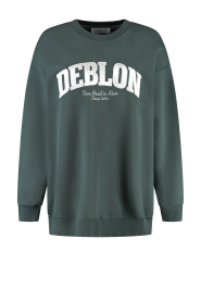 Deblon |  Long sweater with logo | Green