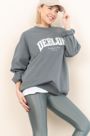 Deblon |  Long sweater with logo | Green | Picture 6