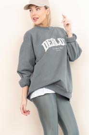 Deblon |  Long sweater with logo | Green | Picture 7