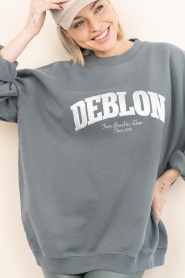 Deblon |  Long sweater with logo | Green | Picture 9