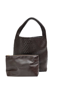 BOW19 :  Braided faux leather shopper Mia Large | brown - img6