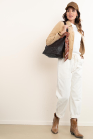 BOW19 :  Braided faux leather shopper Mia Large | brown - img5