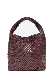 BOW19 |  Braided faux leather shopper Mia Large | burgundy