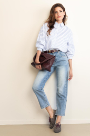 BOW19 :  Braided faux leather bag Mia Large | burgundy - img4