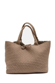 BOW19 |  Braided faux suede bag Mia Square | beige
