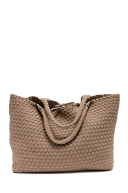BOW19 |  Braided faux suede bag Mia Square | beige | Picture 2