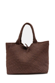 BOW19 |  Braided faux suede bag Mia Square | brown | Picture 1