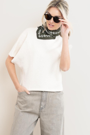 BOW19 :  Scarf with print Paisley | green - img4