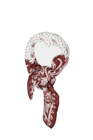 BOW19 |  Scarf with print Paisley | burgundy | Picture 4