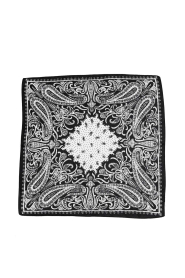 BOW19 |  Scarf with print Paisley | black | Picture 1
