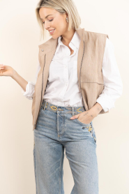 Co'Couture :  Sleeveless waistcoat Marlo | taupe - img6