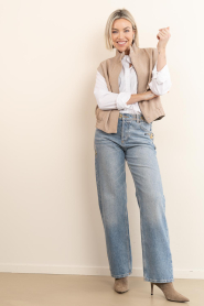 Co'Couture :  Sleeveless waistcoat Marlo | taupe - img3