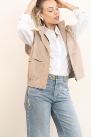 Co'Couture :  Sleeveless waistcoat Marlo | taupe - img5