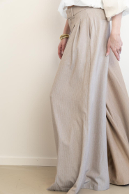 Co'Couture |  Ultra wide leg pantalon Marlo | taupe  | Picture 6