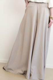 Co'Couture |  Ultra wide leg pantalon Marlo | taupe  | Picture 8