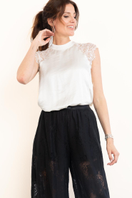 Co'Couture |  Balloon top with lace details Idun | natural | Picture 6