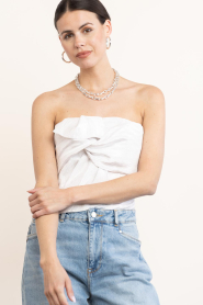 Co'Couture |  Metallic tube top Bia | silver | Picture 5