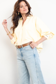 Haute L'Amitié |  Striped blouse Sophie | yellow | Picture 4