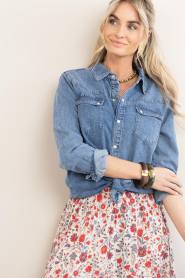 ba&sh |  Denim blouse Adali | blue | Picture 2