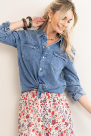 ba&sh |  Denim blouse Adali | blue | Picture 4