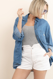 American Vintage |  Denim blouse Izeway | blue | Picture 5