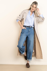 American Vintage :  Pinstripe blouse Eluabir | blue - img3