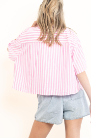 American Vintage |  Cropped striped blouse Vextown | pink | Picture 7