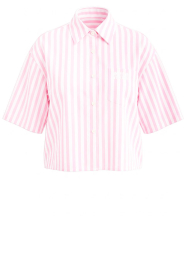 American Vintage |  Cropped striped blouse Vextown | pink | Picture 1