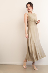 Aaiko |  Shiny midi dress Michelle | green | Picture 2