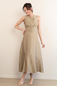 Aaiko |  Shiny midi dress Michelle | green | Picture 6