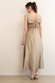 Aaiko |  Shiny midi dress Michelle | green | Picture 8