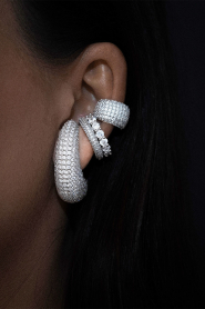 Billion Avenue |  Earcuff with rhinestones Iris | silver | Picture 2