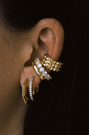 Billion Avenue |  14-carat gold-plated earcuff with studs Pixie | gold | Picture 2