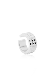 Billion Avenue |  Rhodium-plated earcuff with studs Pixie | silver