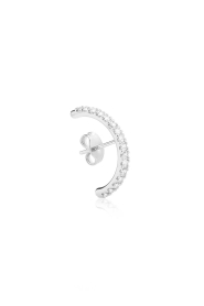 Billion Avenue |  Rhodium-plated earring Hug Diamond | silver