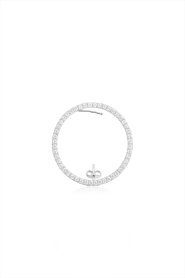 Billion Avenue |  Rhodium-plated round earring Kay Diamond | silver