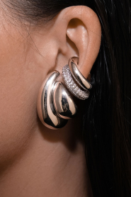 Billion Avenue |  Rhodium-plated earring Bulb Big | silver | Picture 3