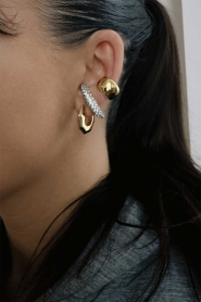 Billion Avenue |  Rhodium-plated earring with rhinestones Vif Diamond | silver | Picture 2