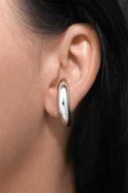 Billion Avenue |  Rhodium-plated earring Vif | silver | Picture 2