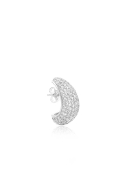 Billion Avenue |  Rhodium plated earrings with rhinestones Bulb Diamond Small | s