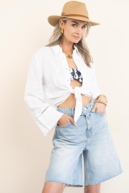 Club L'avenir :  Denim baggy short Elva | blue - img4