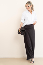 Club L'avenir |  Jersey maxi skirt Manu | brown | Picture 3