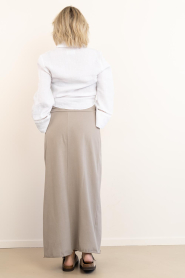 Club L'avenir :  Jersey maxi skirt Manu | taupe - img8