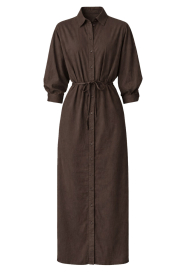 Club L'avenir |  Cotton maxi dress Hania | brown