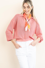 Little Soho |  Shawl with print Vintage | orange | Picture 3