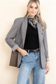 Little Soho |  Scarf with print Paisley | black | Picture 4