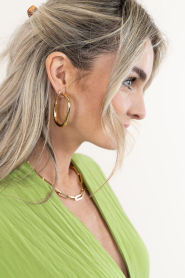 Little Soho |  Earrings Oval | gold | Picture 2