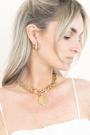 Little Soho |  Small Diamond Hoop | gold | Picture 2