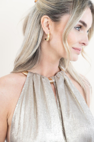 Little Soho |  Earrings Worm | gold | Picture 3